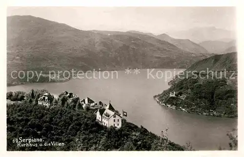 AK / Ansichtskarte Serpiano Lago di Lugano Kurhaus und die Villen Luganersee
