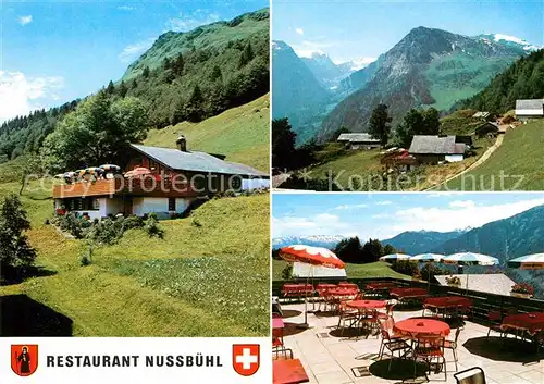 AK / Ansichtskarte Braunwald GL Bergrestaurant Nussbuehl Terrasse Kat. Braunwald