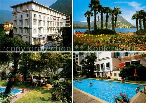 AK / Ansichtskarte Paradiso Lago di Lugano Hotel Meister Palmen Swimmingpool Kat. Paradiso