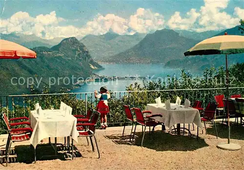 AK / Ansichtskarte Serpiano TI Kurhaus Serpiano Blick von der Terrasse Kat. Lugano