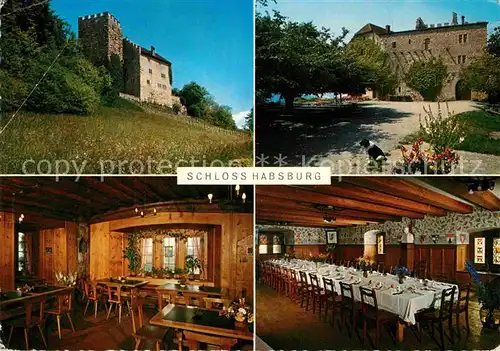 AK / Ansichtskarte Brugg AG Schloss Habsburg Gastraum Festtafel Kat. Brugg