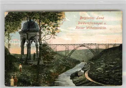 AK / Ansichtskarte Remscheid Diederichstempel Kaiser Wilhelmbruecke Kat. Remscheid