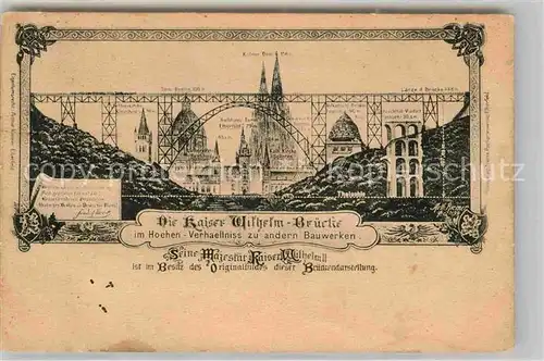 AK / Ansichtskarte Muengsten Kaiser Wilhelm Bruecke Kat. Remscheid