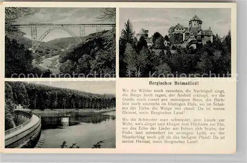 AK / Ansichtskarte Remscheid Talsperre Kaiser Wilhelm Bruecke Schloss Burg Kat. Remscheid