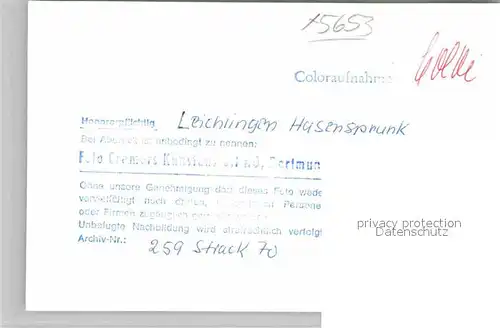 AK / Ansichtskarte Leichlingen Rheinland Hasensprunk Kat. Leichlingen (Rheinland)