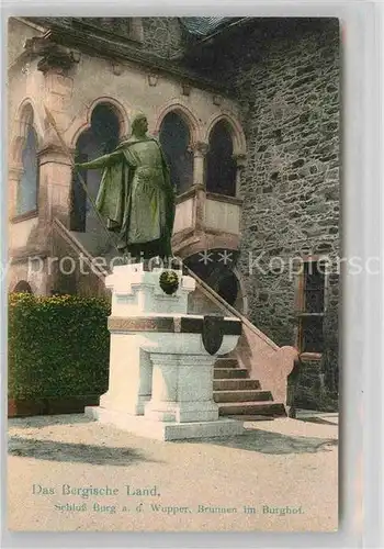 AK / Ansichtskarte Solingen Schloss Burg Brunnen Burghof Kat. Solingen