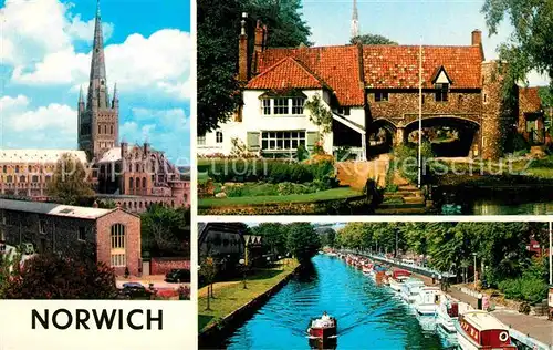 AK / Ansichtskarte Norwich UK Cathedral Pulls Ferry River Kat. Norwich