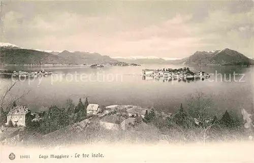 AK / Ansichtskarte Lago Maggiore Le tre isole Inseln Alpen Kat. Italien