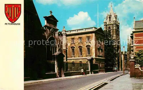 AK / Ansichtskarte Cambridge Cambridgeshire Peterhouse College and Trumpington Street