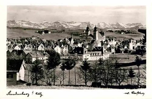 AK / Ansichtskarte Lindenberg Allgaeu Kirche Panorama  Kat. Lindenberg i.Allgaeu