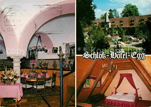 AK / Ansichtskarte Egg Bernried Schloss Hotel Egg Restaurants Burgstall und Remise Kat. Bernried