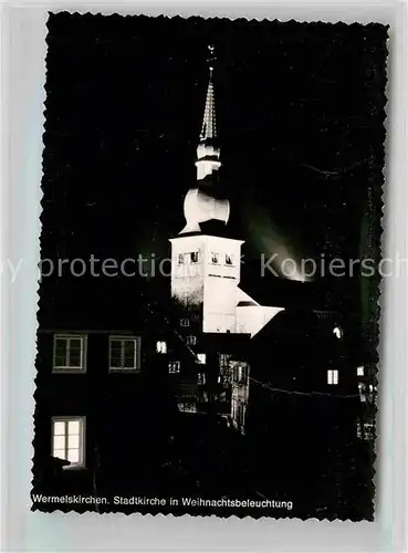 AK / Ansichtskarte Wermelskirchen Stadtkirche Weihnachtsbeleuchtung Kat. Wermelskirchen