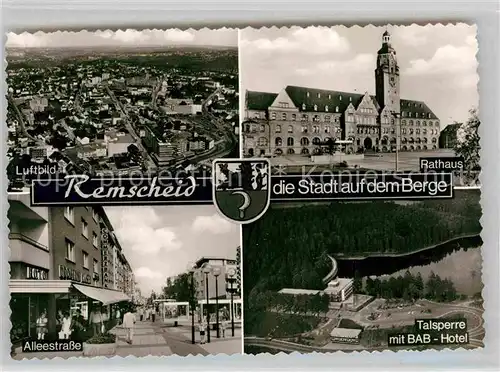 AK / Ansichtskarte Remscheid Rathaus Alleestrasse Talsperre BAB Hotel Luftbild Kat. Remscheid
