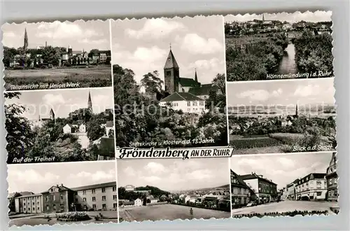 AK / Ansichtskarte Froendenberg Ruhr Union Werk Hoennemuendung Freiheit Kloster Stiftskirche  Kat. Froendenberg Ruhr