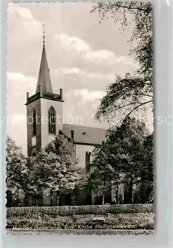 AK / Ansichtskarte Menden Sauerland Evangelische Kirche Heiliggeistkirche Kat. Menden (Sauerland)