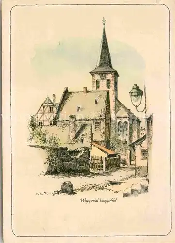 AK / Ansichtskarte Langerfeld Kirche Kuenstlerkarte Kat. Wuppertal