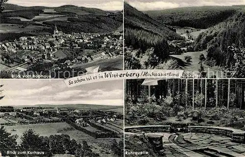 AK / Ansichtskarte Winterberg Hochsauerland Kurhaus Ruhrquelle Nuhnetal Kat. Winterberg