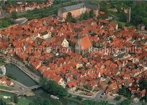 AK / Ansichtskarte Hann. Muenden Stadtzentrum Fliegeraufnahme Kat. Hann. Muenden