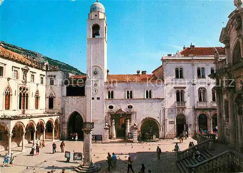 AK / Ansichtskarte Dubrovnik Ragusa Sponza Luza Stadtglockenturm 15. 16. Jhdt. Kat. Dubrovnik