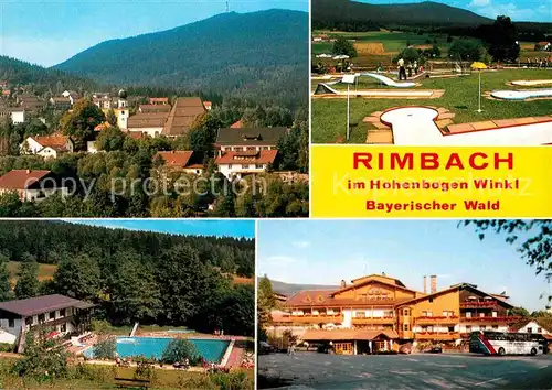 AK / Ansichtskarte Rimbach Bayrischer Wald Teilansichten Schwimmbad Hotel Restaurant Minigolf Hoher Bogen Kat. Rimbach