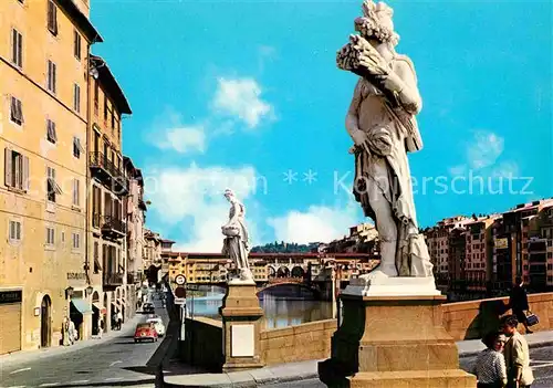 AK / Ansichtskarte Firenze Toscana Statue del ponte S Trinita Kat. Firenze