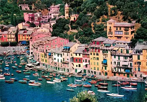 AK / Ansichtskarte Portofino Liguria Panorama Hafen Riviera Azzurra Kat. Portofino