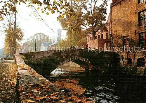 AK / Ansichtskarte Brugge Groene Rei Meelbrug Quai Vert Herbststimmung Kat. 