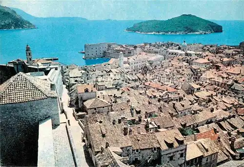 AK / Ansichtskarte Dubrovnik Ragusa Blick ueber die Altstadt Insel Kat. Dubrovnik