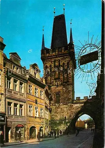 AK / Ansichtskarte Praha Prahy Prague Kleinseitner Turm Karlsbruecke Kat. Praha