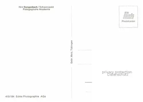 AK / Ansichtskarte Gengenbach Paedagogische Akademie Kat. Gengenbach Schwarzwald