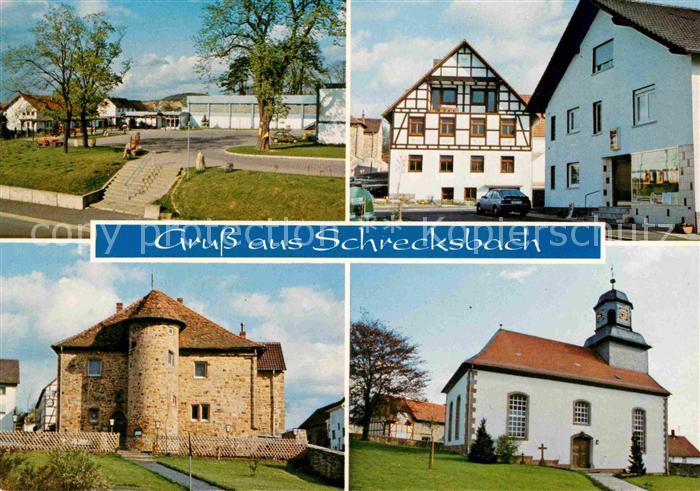 AK / Ansichtskarte Schrecksbach Burg Kirche Park Kat. Schrecksbach Nr