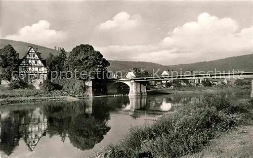 AK / Ansichtskarte Gieselwerder Oberweser Bruecke Kat. Oberweser