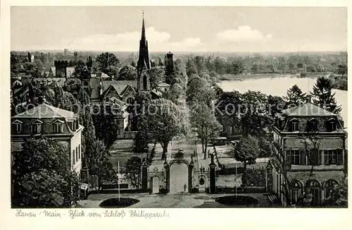 AK / Ansichtskarte Hanau Main Blick vom Schloss Philippsruhe Kat. Hanau