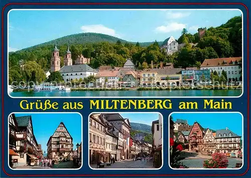 AK / Ansichtskarte Miltenberg Main Mainpartie und Fachwerkhaeuser Kat. Miltenberg