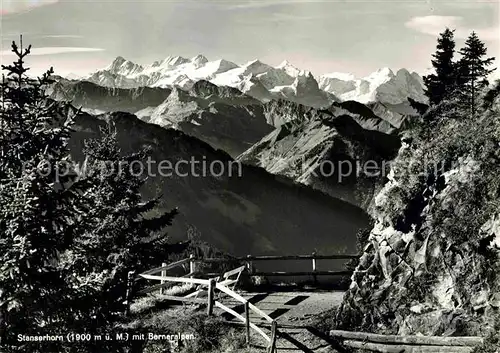 AK / Ansichtskarte Stanserhorn Alpenpanorama Berner Alpen Kat. Stanserhorn