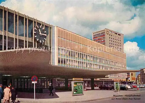AK / Ansichtskarte Muenchen Hauptbahnhof Hotel Deutscher Kaiser  Kat. Muenchen