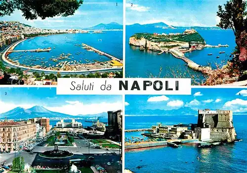 AK / Ansichtskarte Napoli Neapel Via Caracciolo e Mergellina Nisida Castell dell Ovo Kat. Napoli