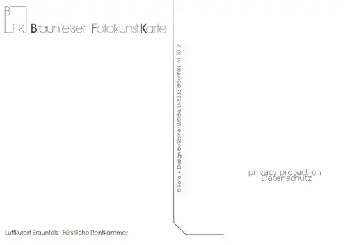 AK / Ansichtskarte Braunfels Fuerstliche Rentkammer Kat. Braunfels