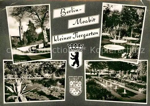 AK / Ansichtskarte Moabit Berlin Rollerbahn Teich Brunnen kleiner Tiergarten Kat. Berlin
