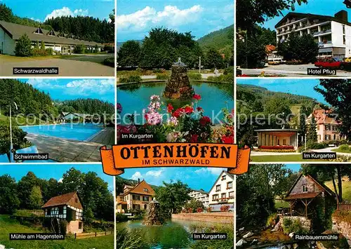 AK / Ansichtskarte Ottenhoefen Schwarzwald Schwarzwaldhalle Schwimmbad Muehle am Hagenstein Kurgarten Kat. Ottenhoefen im Schwarzwald