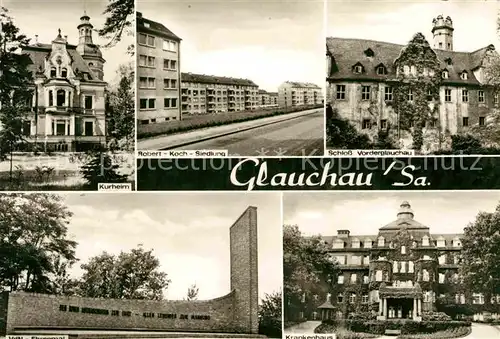 AK / Ansichtskarte Glauchau Kurheim Krankenhaus Schloss Robert Koch Siedlung Kat. Glauchau