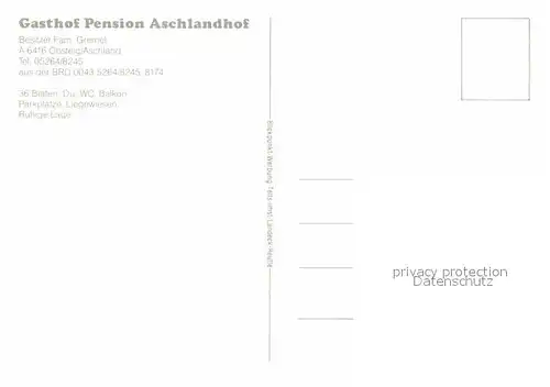 AK / Ansichtskarte Obsteig Tirol Gasthof Pension Aschlandhof Kat. Obsteig