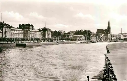 AK / Ansichtskarte Biebrich Wiesbaden Schifffahrt auf dem Rhein