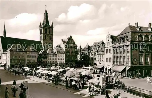 AK / Ansichtskarte Trier Hauptmarkt mit St Gangolph Kirche Kat. Trier