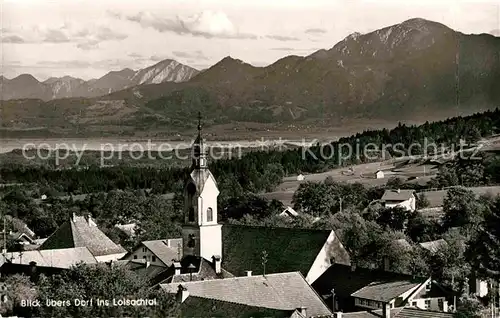 AK / Ansichtskarte Bad Kohlgrub Blick uebers Dorf ins Loisachtal Alpenpanorama Kat. Bad Kohlgrub