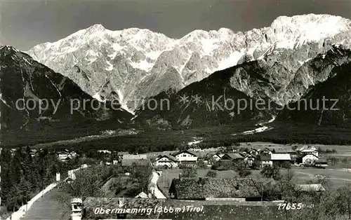 AK / Ansichtskarte Obermieming Gesamtansicht mit Alpenpanorama Kat. Mieming
