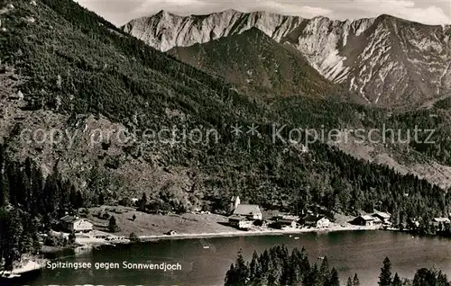 AK / Ansichtskarte Spitzingsee Panorama Blick gegen Sonnwendjoch Mangfallgebirge Kat. Schliersee