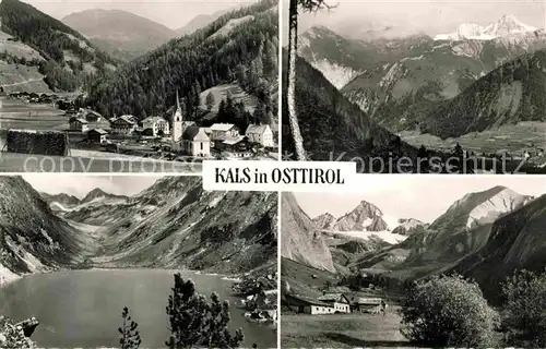 AK / Ansichtskarte Kals Grossglockner Gesamtansicht mit Alpenpanorama Bergsee Kat. Kals am Grossglockner