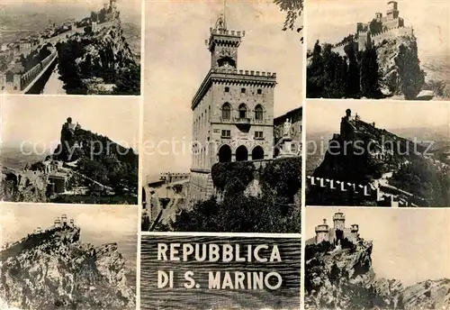 AK / Ansichtskarte San Marino Repubblica Torri Monte Titano