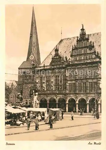 AK / Ansichtskarte Bremen Am Markt Kat. Bremen
